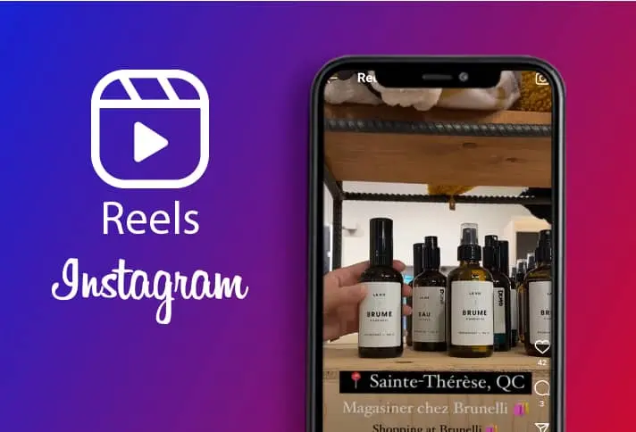 Example mobile de reels d'Instagram