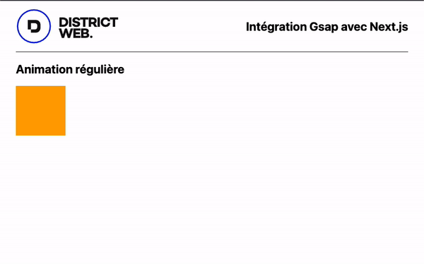 Aperçu de l'animation régulière
